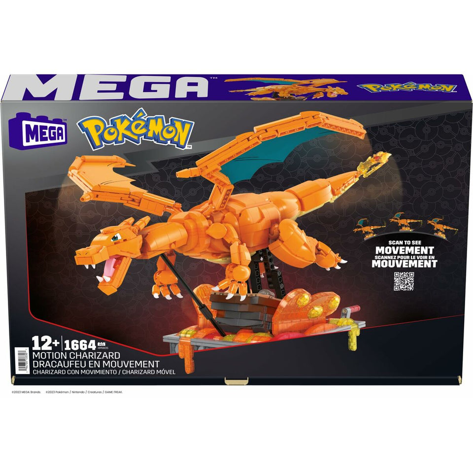 Construction kit Pokémon Mega Construx -  Motion Charizard 1664 Pieces-1
