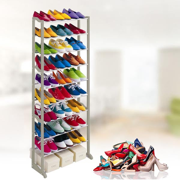 10 row shoe storage - white-0