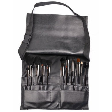 18-piece makeup brush set in a holder that can be attached to the waist-0