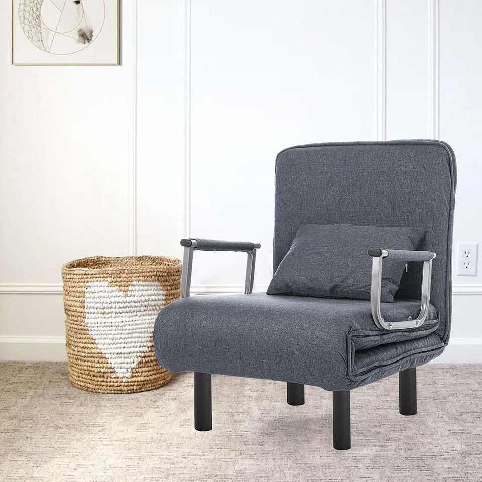 2 az 1-ben fotelágy, több színben-sötét szürke-1