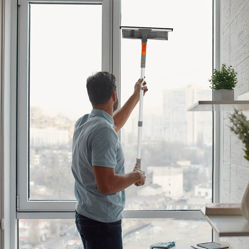 2 az 1-ben ablakmosó szett, hosszabbítható nyéllel-4