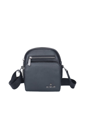 Borsa a tracolla da uomo In Vera pelle Made in Italy 16x20x9 cm-0