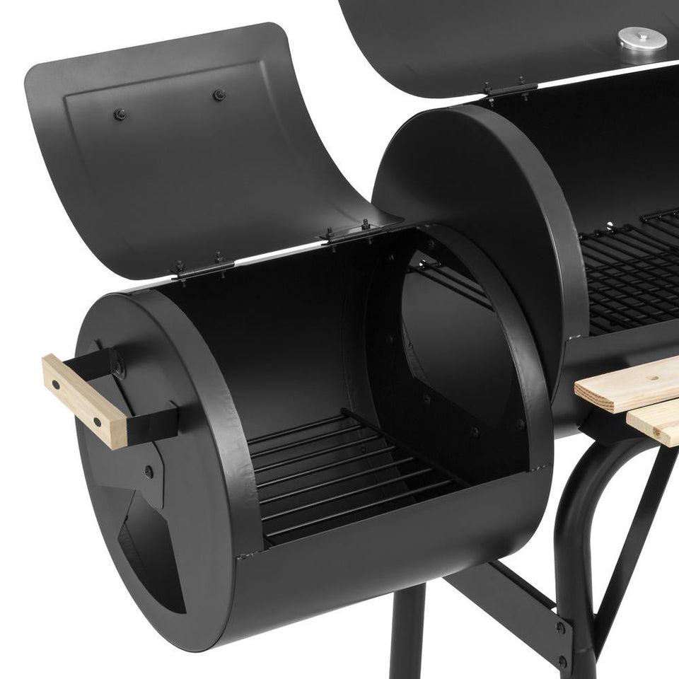 2in1 faszenes BBQ grill és smoker-4