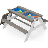 3 az 1-ben gyerek piknikasztal, napernyővel-3
