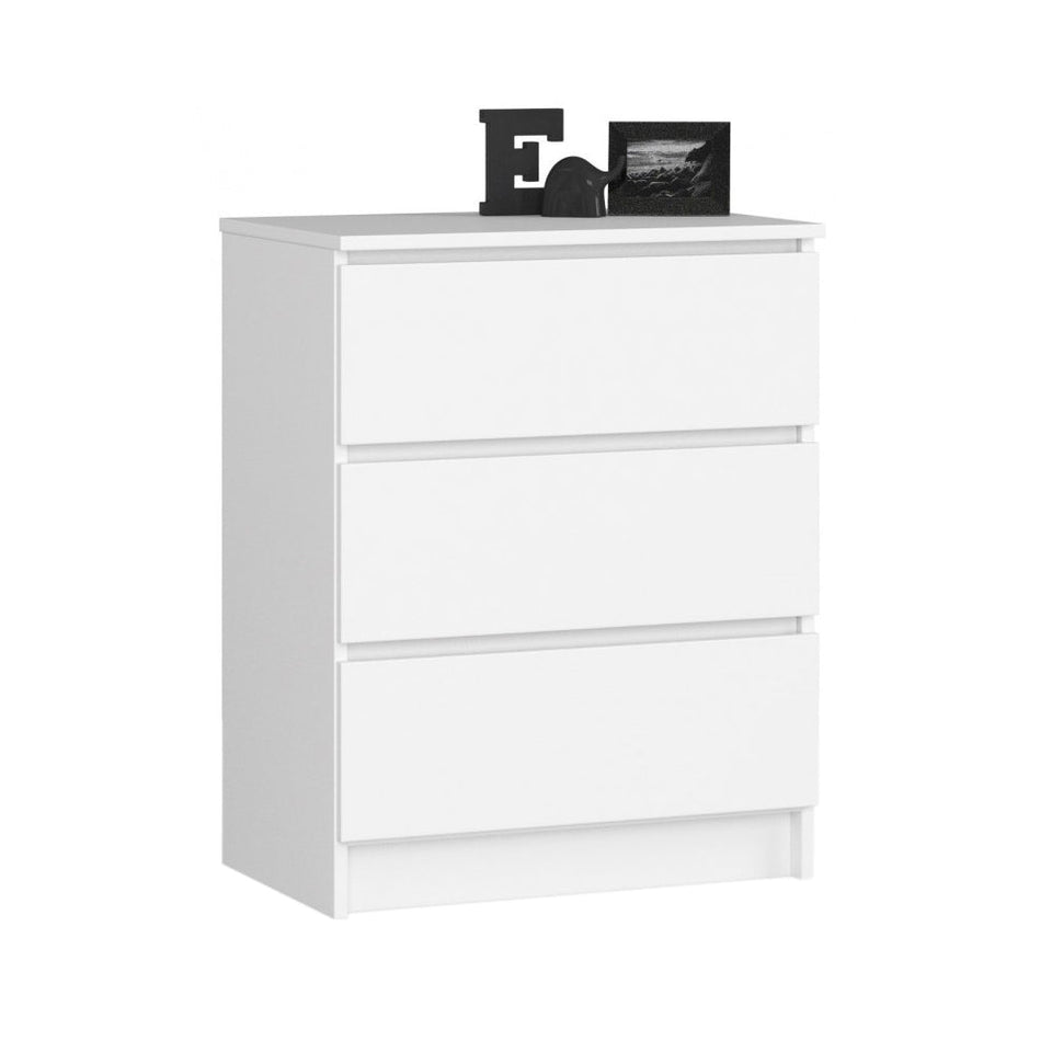 3 fiókos komód fehér 60*77*40 cm-2
