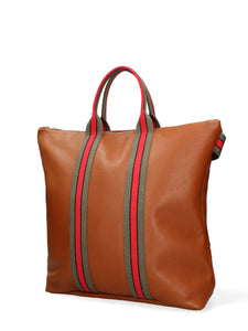 Borsa a mano convertibile in zaino da donna In Vera pelle Made in Italy 43x38x12 cm-1