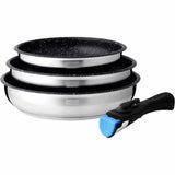 Pan Arthur Martin Terracotta Stainless steel Ø 24 cm Ø 20 cm Ø 26 cm (3 Units)-0