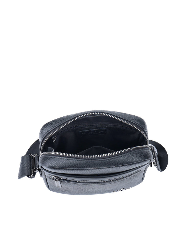 Borsa a tracolla da uomo In Vera pelle Made in Italy 20x25x6 cm-3