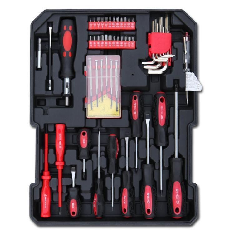 187 részes barkácskészlet gurulós bőröndben-4