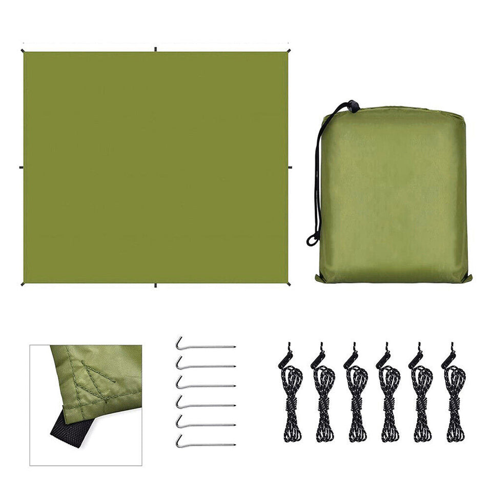 3x3 méteres, vízálló ponyva kempingezéshez, ajándék hordtáskával-3