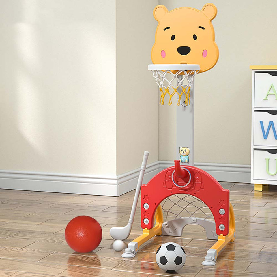 4 az 1-ben állítható magasságú gyerek játékszett,  narancs-sárga-1