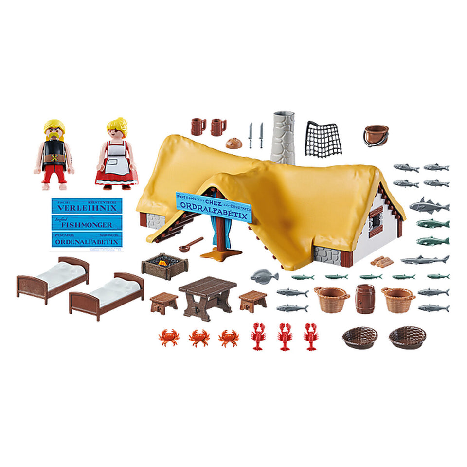 Playset Playmobil Astérix: Ordralfabetix Hut 71266 73 Pieces-1