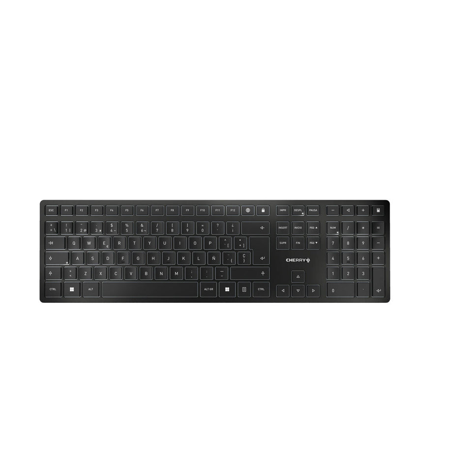 Bluetooth Keyboard Cherry KW 9100 SLIM Black Spanish Qwerty-0