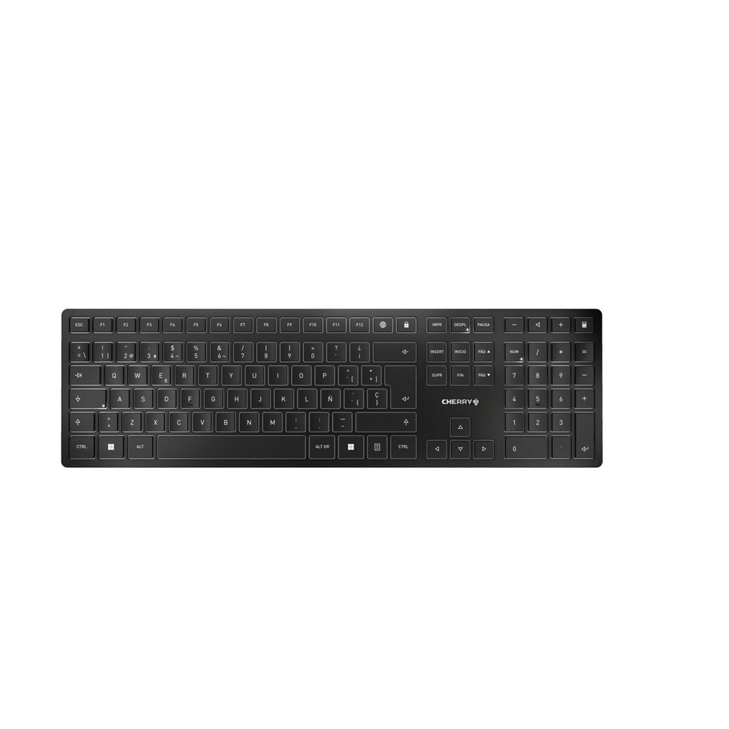 Bluetooth Keyboard Cherry KW 9100 SLIM Black Spanish Qwerty-0