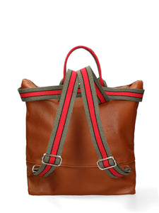 Borsa a mano convertibile in zaino da donna In Vera pelle Made in Italy 43x38x12 cm-3