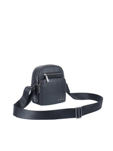 Borsa a tracolla da uomo In Vera pelle Made in Italy 16x20x9 cm-2