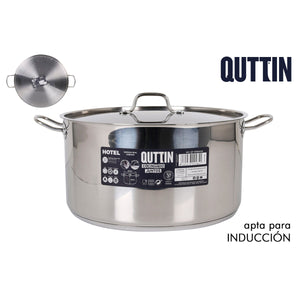 Casserole with lid Quttin ø 34 x 18 cm (2 Units)-1