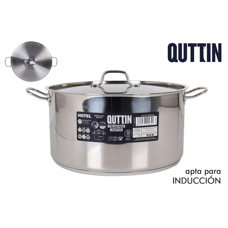 Casserole with lid Quttin ø 34 x 18 cm (2 Units)-1