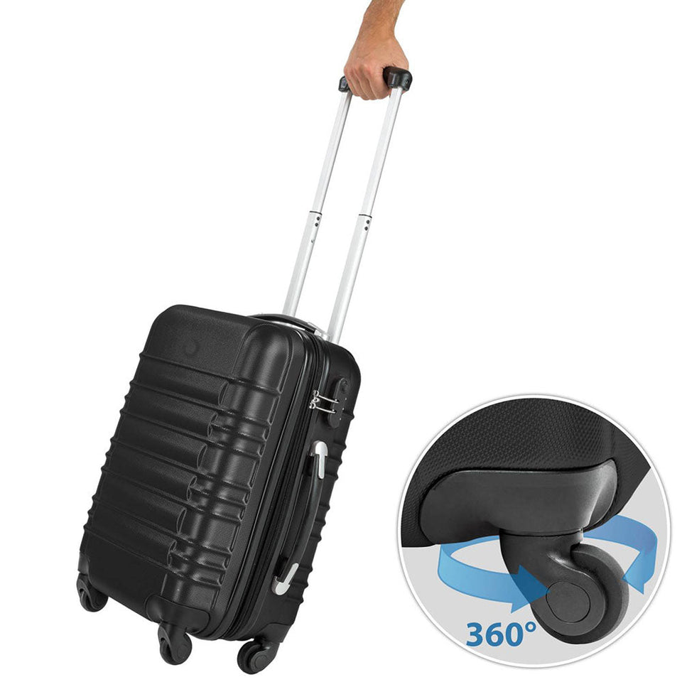 4 db-os merev falú bőrönd szett, 4 színben-fekete-3