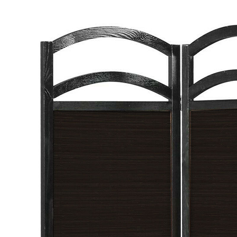 4-panel room divider screen-dark brown-1