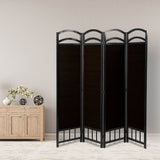 4-panel room divider screen-dark brown-2