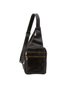 Borsa a tracolla da uomo In Vera pelle Made in Italy 17x23x4 cm-0