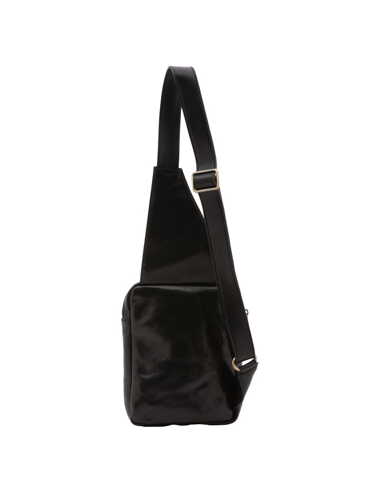 Borsa a tracolla da uomo In Vera pelle Made in Italy 17x23x4 cm-3