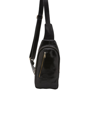 Borsa a tracolla da uomo In Vera pelle Made in Italy 35x16x5 cm-0