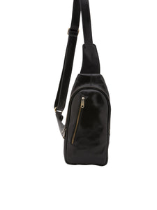 Borsa a tracolla da uomo In Vera pelle Made in Italy 35x16x5 cm-0