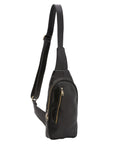 Borsa a tracolla da uomo In Vera pelle Made in Italy 35x16x5 cm-1