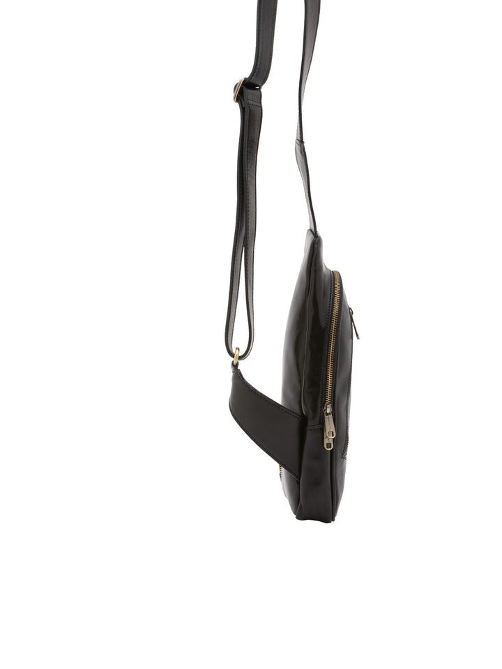 Borsa a tracolla da uomo In Vera pelle Made in Italy 35x16x5 cm-2