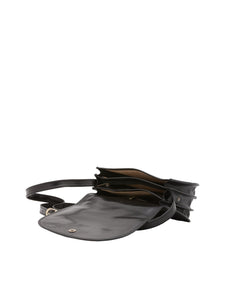 Borsa a tracolla da donna In Vera pelle Made in Italy 24x17x11 cm-4