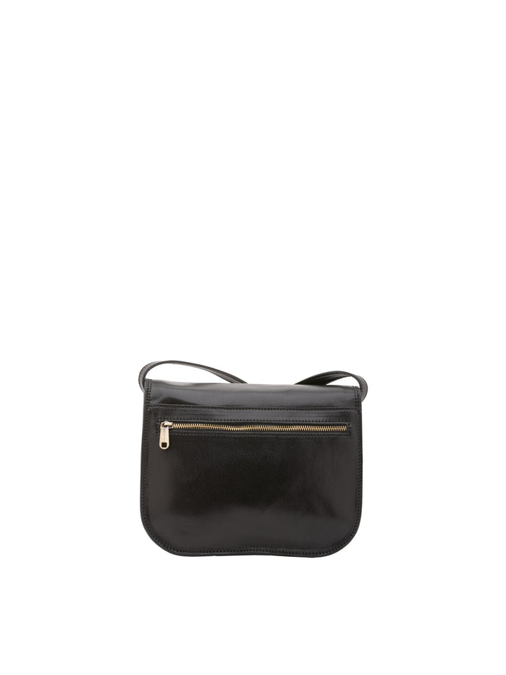 Borsa a tracolla da donna In Vera pelle Made in Italy 27x20x12 cm-3