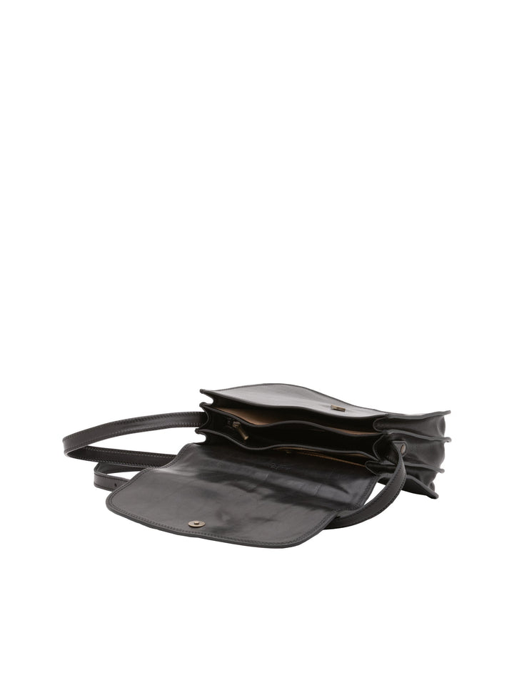 Borsa a tracolla da donna In Vera pelle Made in Italy 27x20x12 cm-4