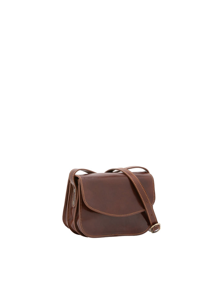 Borsa a tracolla da donna In Vera pelle Made in Italy 22x16x9,5 cm-1