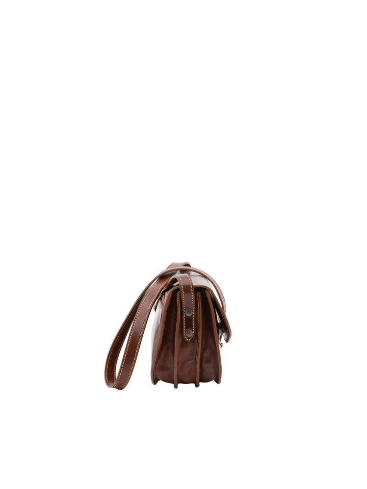 Borsa a tracolla da donna In Vera pelle Made in Italy 22x16x9,5 cm-2