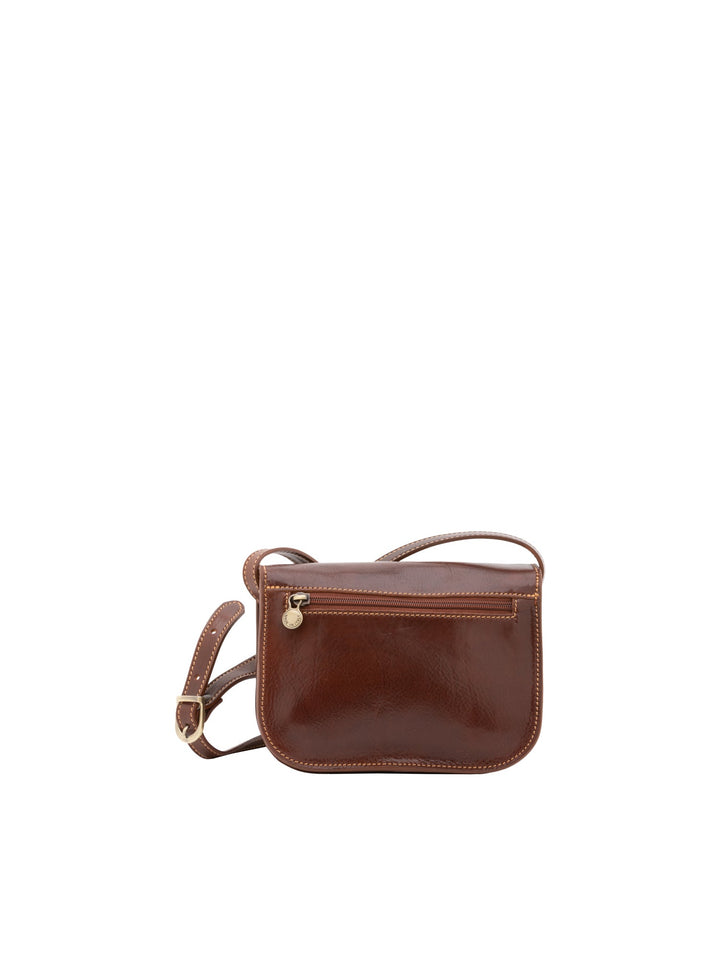 Borsa a tracolla da donna In Vera pelle Made in Italy 22x16x9,5 cm-3