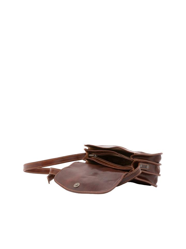 Borsa a tracolla da donna In Vera pelle Made in Italy 22x16x9,5 cm-4