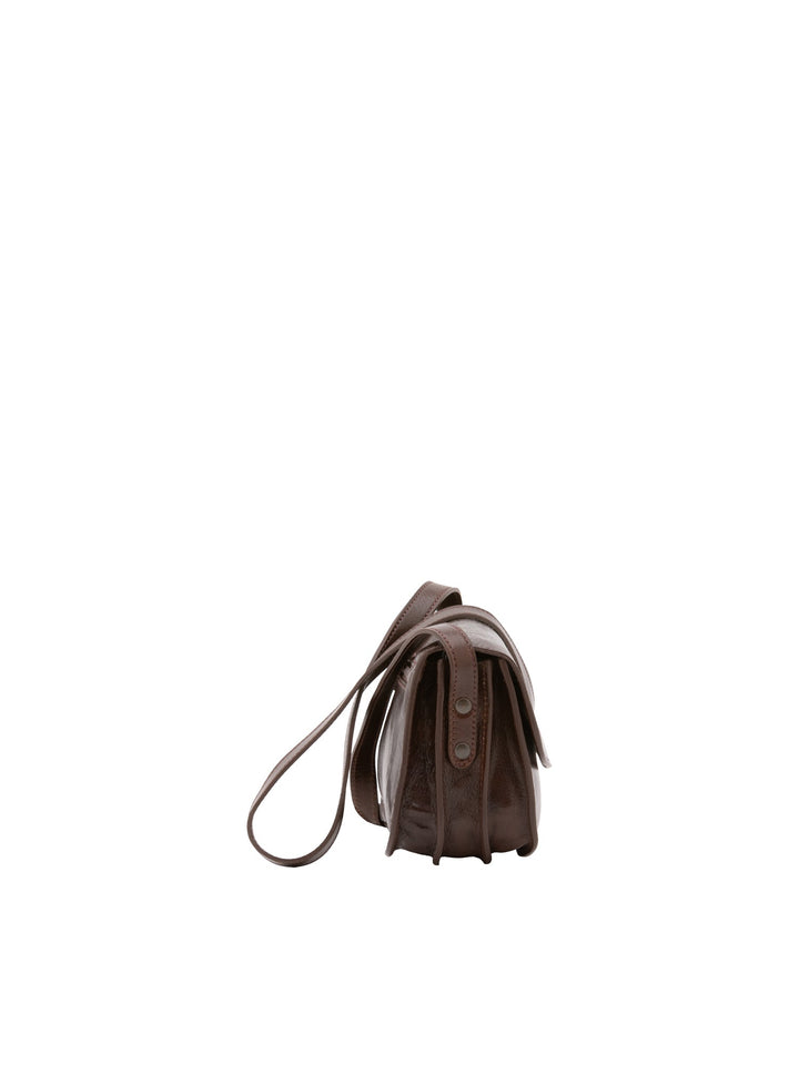 Borsa a tracolla da donna In Vera pelle Made in Italy 22x16x9,5 cm-3