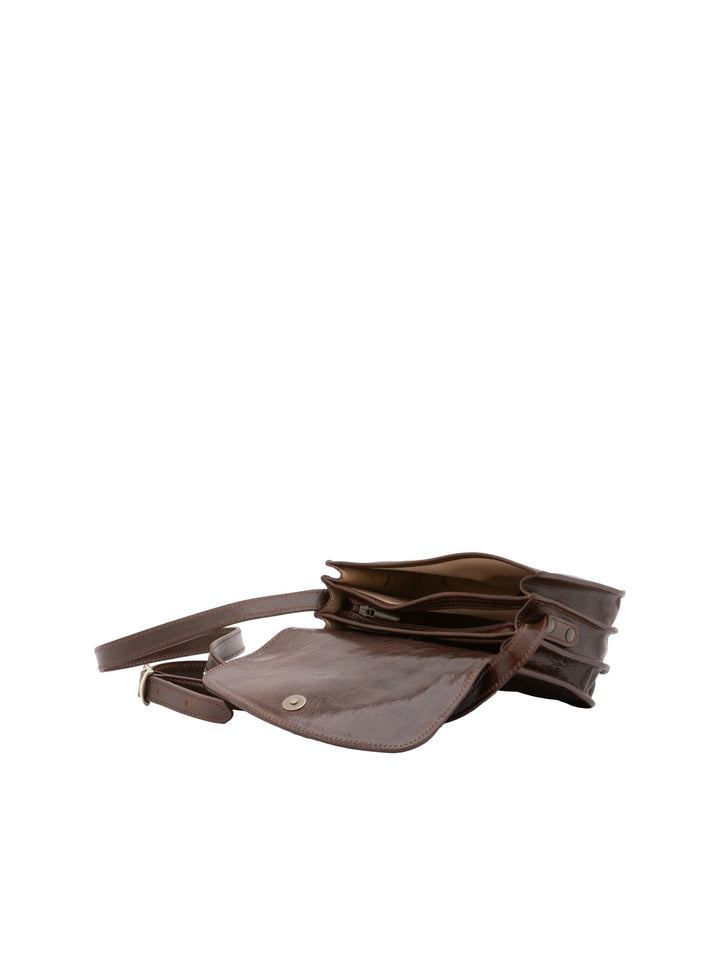 Borsa a tracolla da donna In Vera pelle Made in Italy 22x16x9,5 cm-4