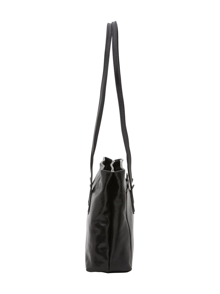 Borsa a spalla da donna In Vera pelle Made in Italy 35x26x12 cm-2