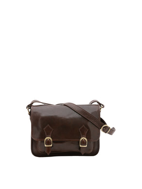 Borsa a tracolla da donna In Vera pelle Made in Italy 27,5x22x12 cm-0