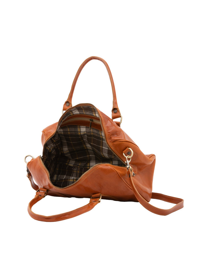 Borsa a bauletto da donna In Vera pelle Made in Italy 37x22x16 cm-4