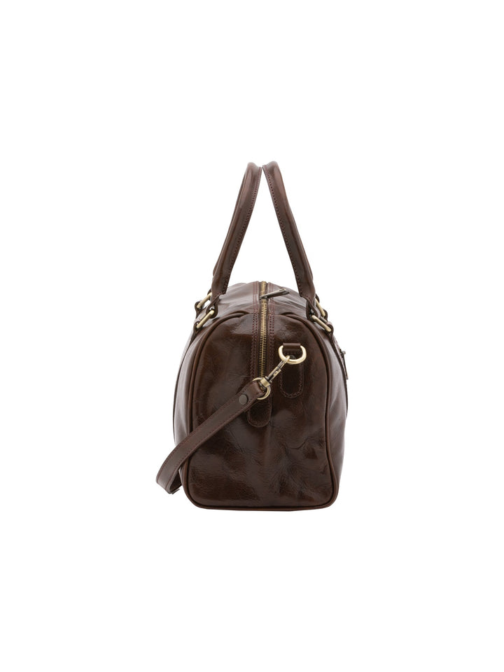 Borsa a bauletto da donna In Vera pelle Made in Italy 37x22x16 cm-2