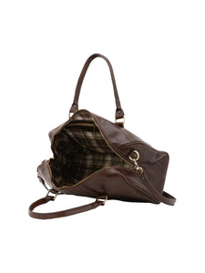 Borsa a bauletto da donna In Vera pelle Made in Italy 37x22x16 cm-4