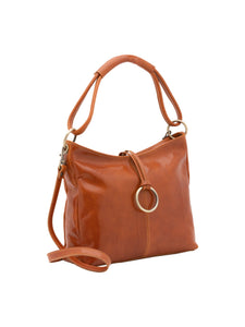 Borsa a spalla da donna In Vera pelle Made in Italy 29x32x11 cm-1