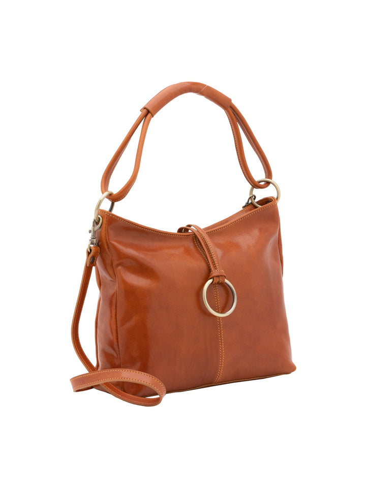 Borsa a spalla da donna In Vera pelle Made in Italy 29x32x11 cm-1