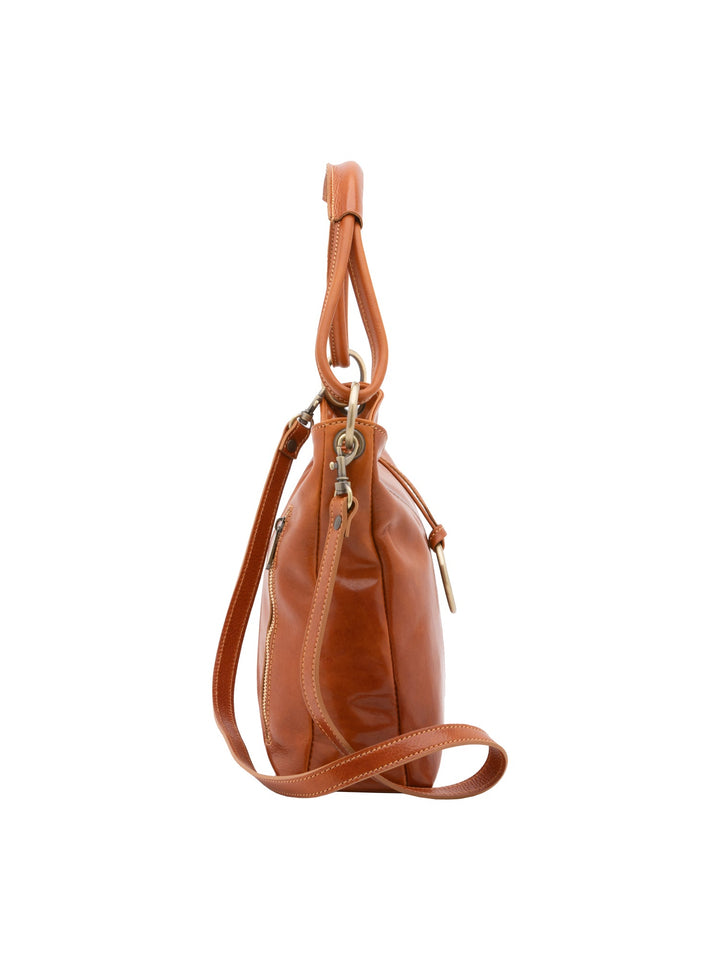 Borsa a spalla da donna In Vera pelle Made in Italy 29x32x11 cm-2