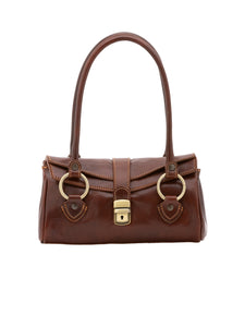 Borsa a bauletto da donna In Vera pelle Made in Italy 29x15x12 cm-0