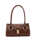 Borsa a bauletto da donna In Vera pelle Made in Italy 29x15x12 cm-0